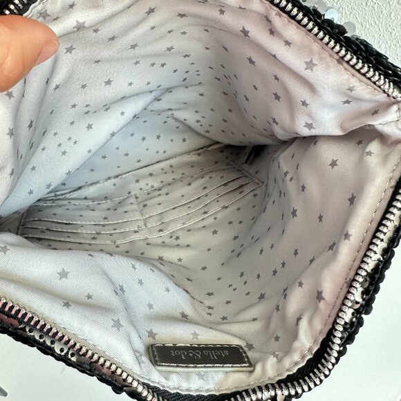 STELLA & DOT | Sequined Margeaux Clutch Purse Folded Envelope Style Bag - Picture 6 of 14
